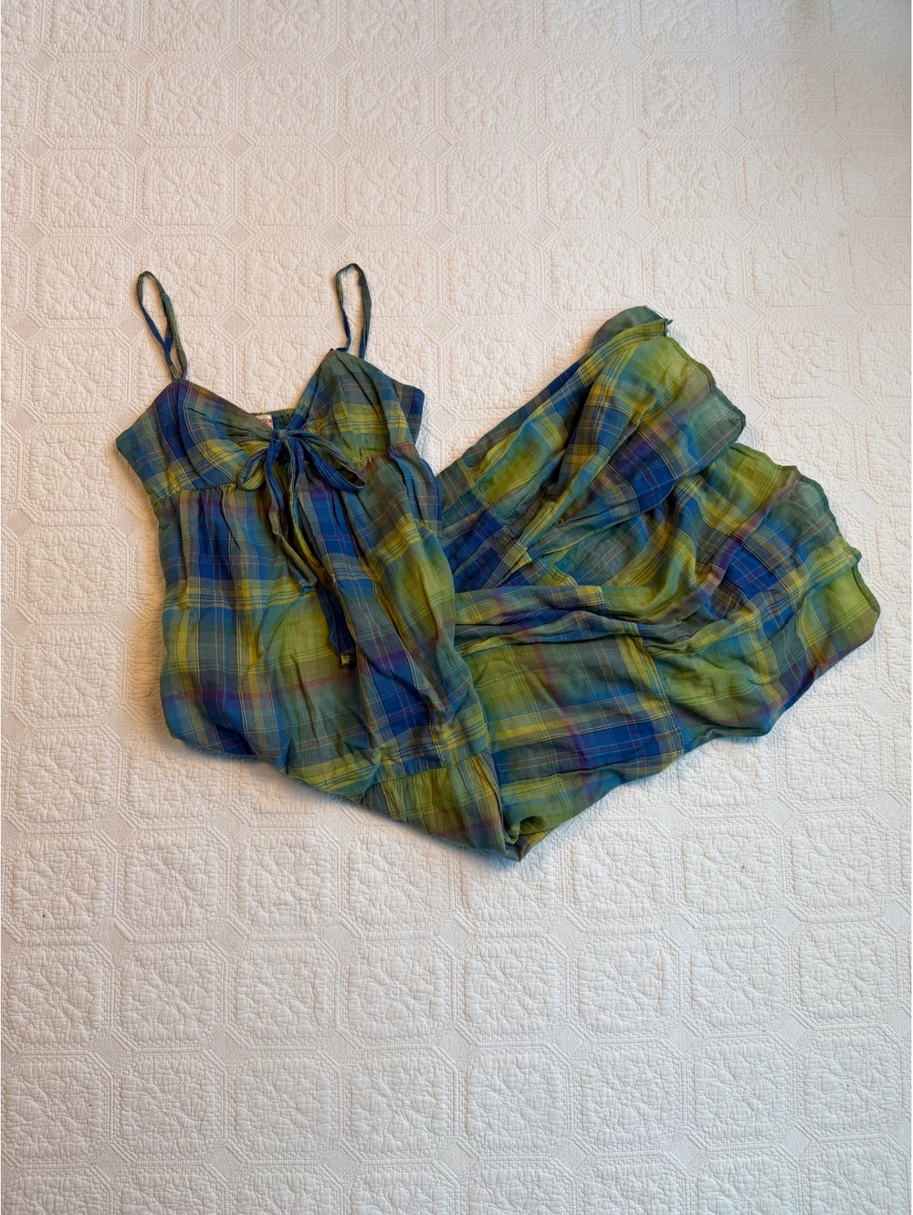 Y2K vintage Mossimo Supply Co. Women's Sleeveless Plaid Maxi Dress , L